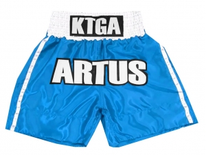 Personalized Boxing Shorts : KNBXCUST-2042-Skyblue